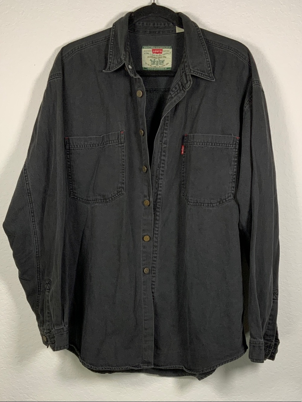 Levi's Black Denim Button-Up Jean Shacket